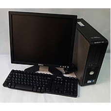 Фирменный комплект Dell: пк, монитор, клавиатура и мышь.